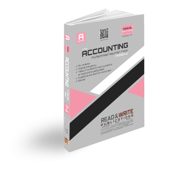 117Accounting A Level Paper 4 Topical Worked Solutions