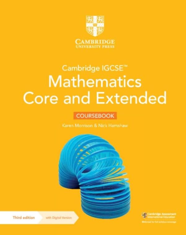 CAMBRIDGE IGCSEâ„¢ MATHEMATICS CORE AND EXTENDED COURSEBOOK WITH DIGITAL VERSION (2 YEARS' ACCESS) (CAMBRIDGE INTERNATIONAL IGCSE)