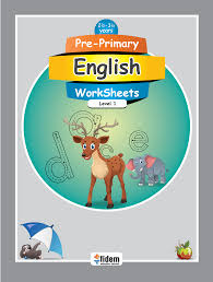 PRE-PRIMARY ENGLISH LEVEL 1 WORKSHEET